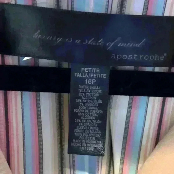 Apostrophe Women's Beige Jacket Size 16 Petites Button-Up - Picture 5 of 8